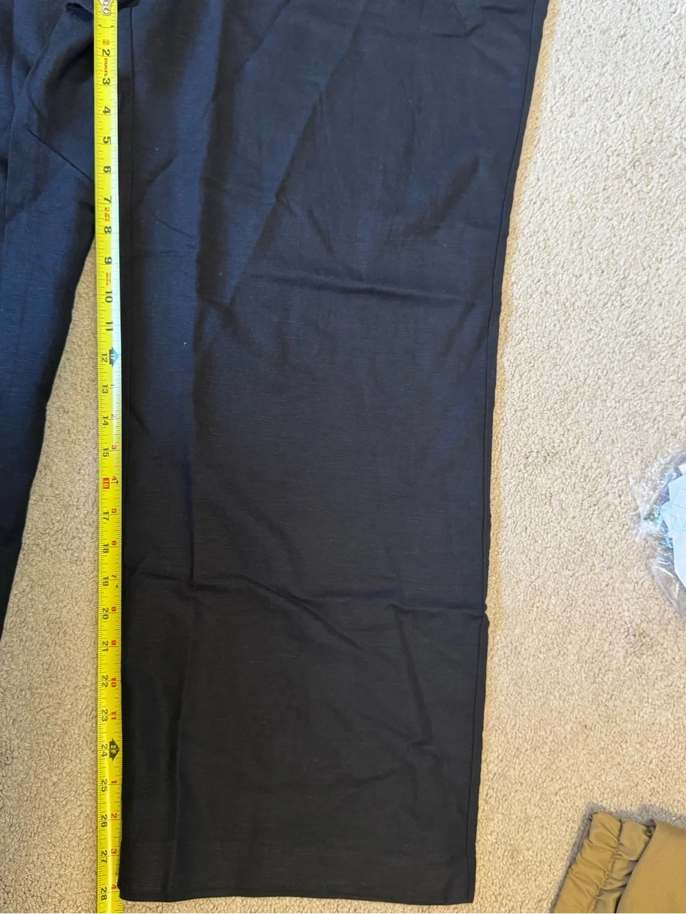 H&M Women’s Black Wide-Leg Linen Blend Pants sz XL